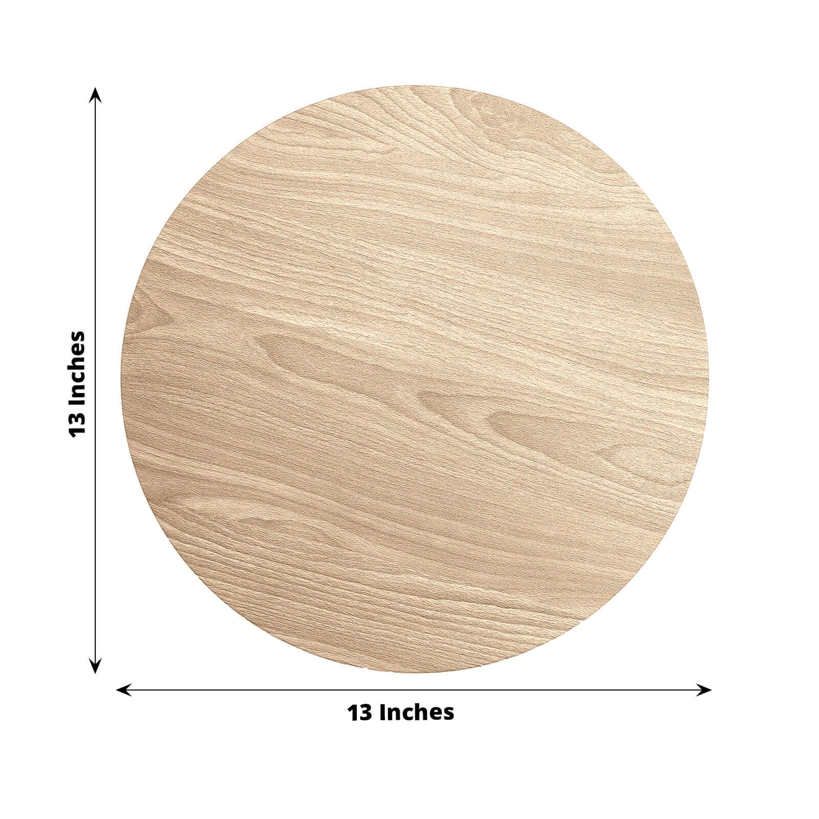 6-Pack Disposable Table Placemats in Natural with Walnut Wood Design - Cardboard Placemats for Rustic & Farmhouse Themes 13"