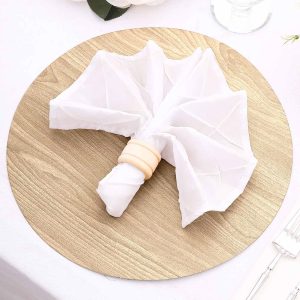 6-Pack Disposable Table Placemats in Natural with Walnut Wood Design - Cardboard Placemats for Rustic & Farmhouse Themes 13"