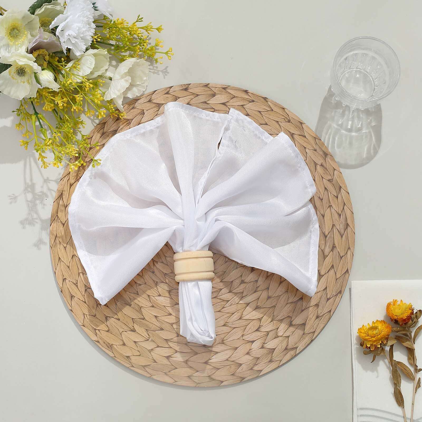 6-Pack Disposable Table Placemats in Natural with Woven Rattan Print - 700GSM Cardboard Placemats for Rustic Themes & Outdoor Events 13"