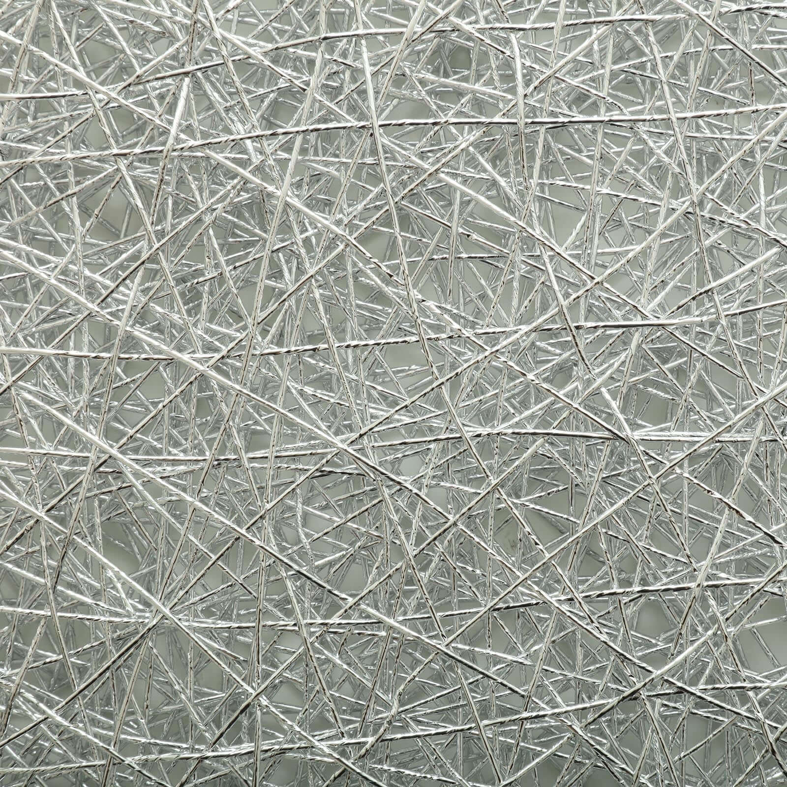6-Pack Table Placemats Woven Fiber Design Silver Round - Disposable Mats for Dining and Events 15"