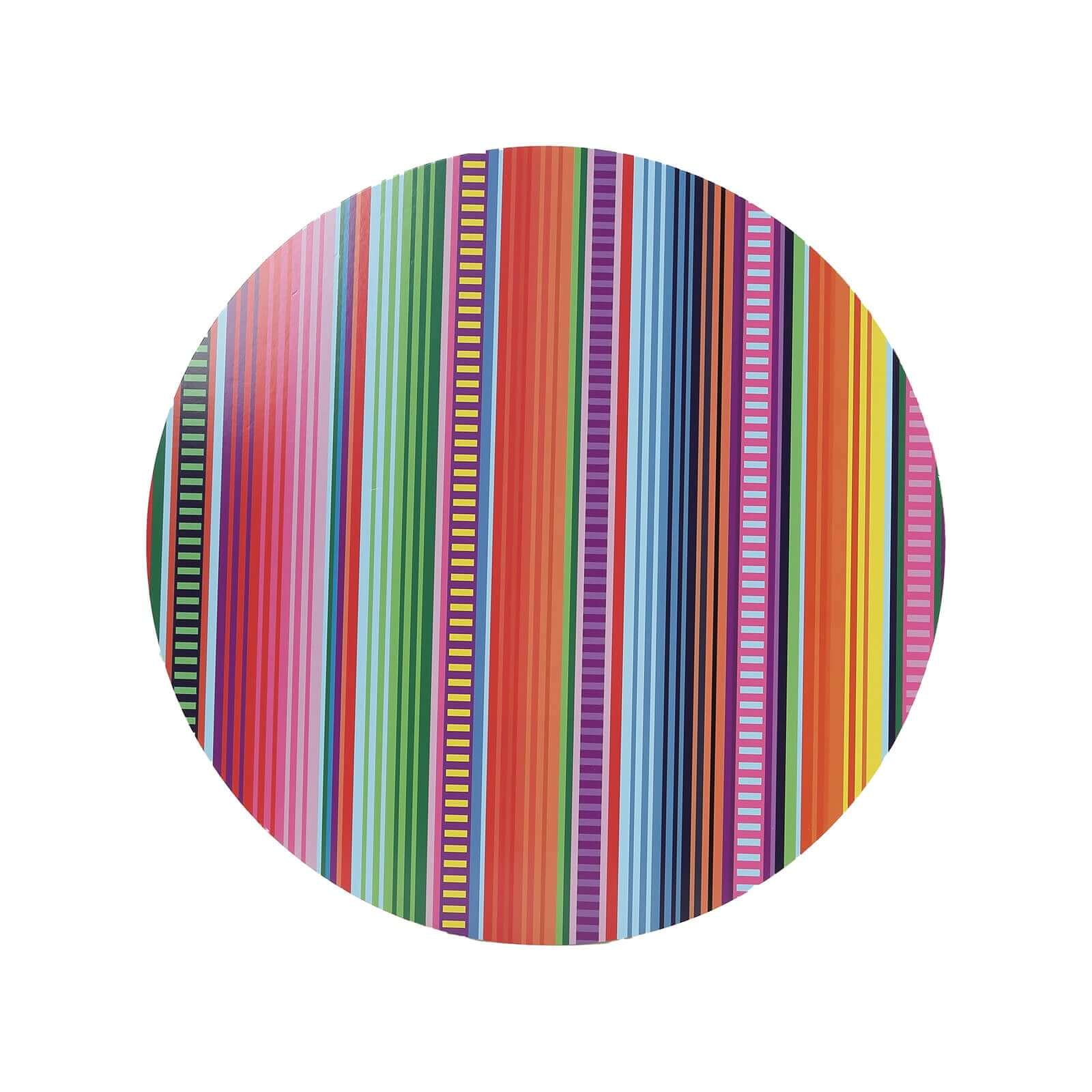 10-Pack Disposable Table Placemats with Multicolor Mexican Serape Fiesta Striped Print - 300GSM Festive Paper Placemats for Cinco de Mayo & Mexican-Themed Events 13"